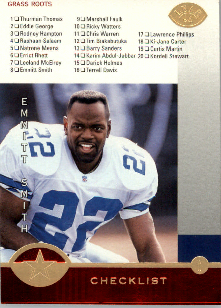 1996 Leaf Football "Red" Parallel Cards - Picture 362 of 363