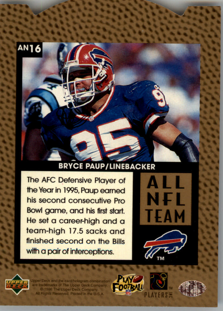 1996 Upper Deck Silver Football "All-NFL" Insert Cards - Picture 19 of 25