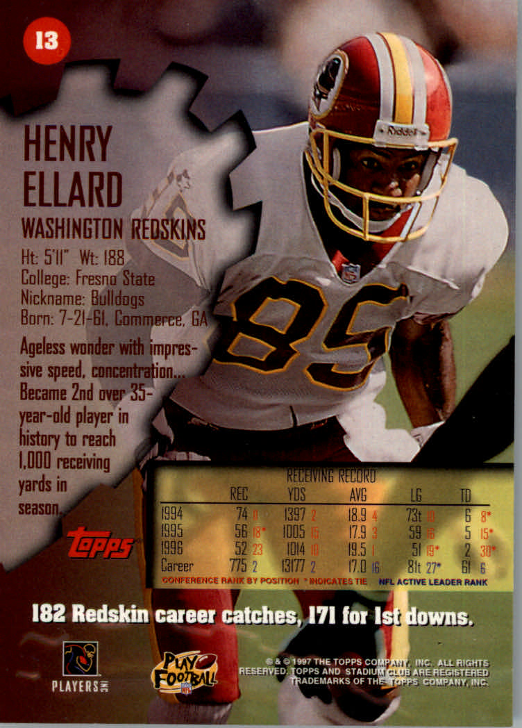 1997 Stadium Club Football "Main Set" Cards #1 to #200 Rookies and Veterans - Picture 20 of 334