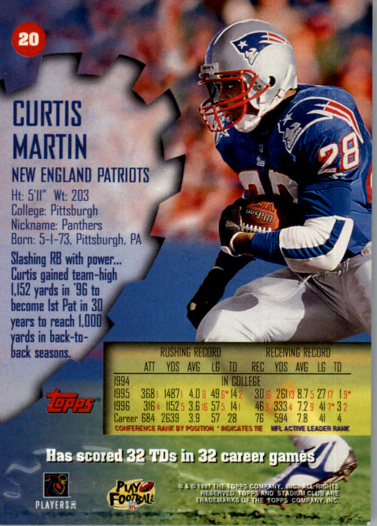 1997 Stadium Club Football "Main Set" Cards #1 to #200 Rookies and Veterans - Picture 32 of 334