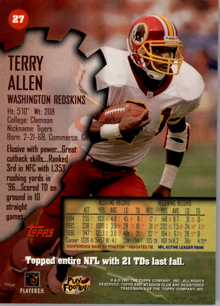 1997 Stadium Club Football "Main Set" Cards #1 to #200 Rookies and Veterans - Picture 42 of 334