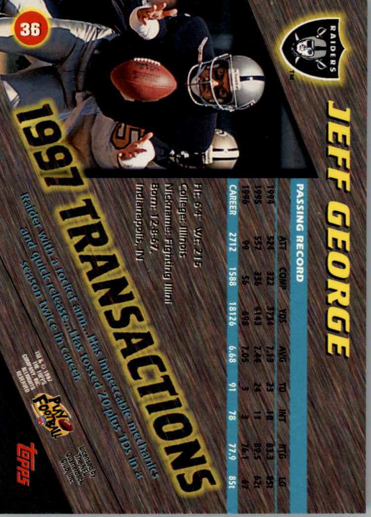 1997 Stadium Club Football "Main Set" Cards #1 to #200 Rookies and Veterans - Picture 55 of 334