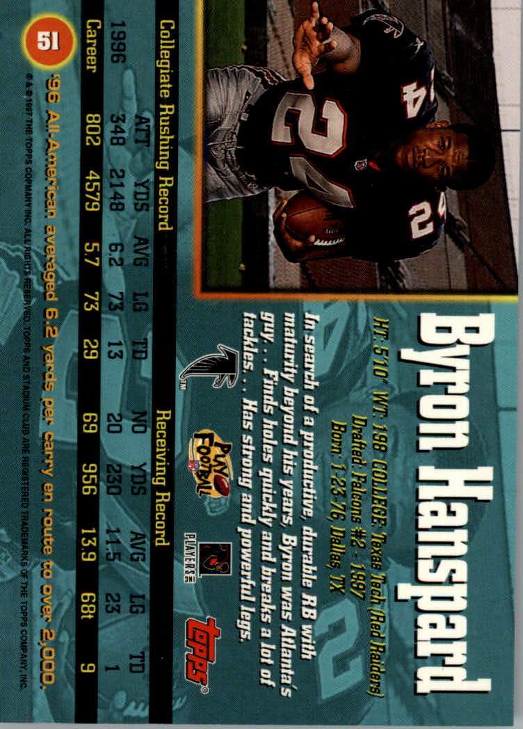1997 Stadium Club Football "Main Set" Cards #1 to #200 Rookies and Veterans - Picture 85 of 334