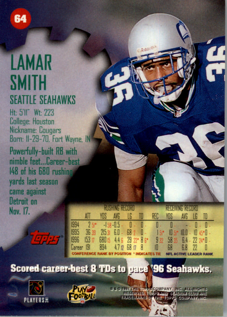 1997 Stadium Club Football "Main Set" Cards #1 to #200 Rookies and Veterans - Picture 105 of 334