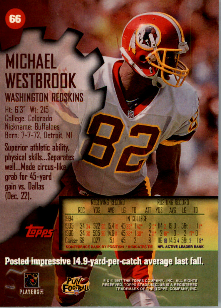 1997 Stadium Club Football "Main Set" Cards #1 to #200 Rookies and Veterans - Picture 107 of 334