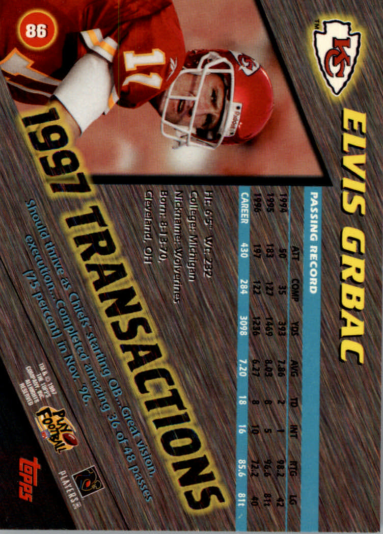 1997 Stadium Club Football "Main Set" Cards #1 to #200 Rookies and Veterans - Picture 140 of 334