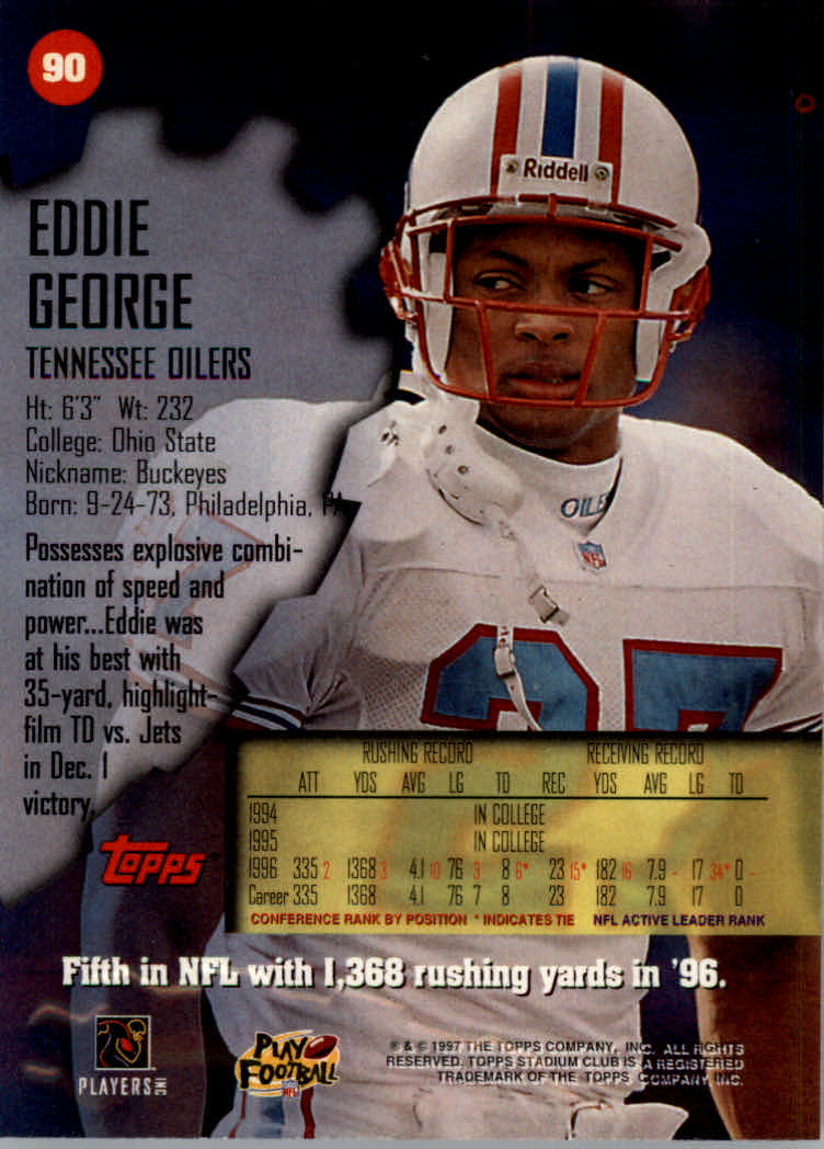 1997 Stadium Club Football "Main Set" Cards #1 to #200 Rookies and Veterans - Picture 148 of 334