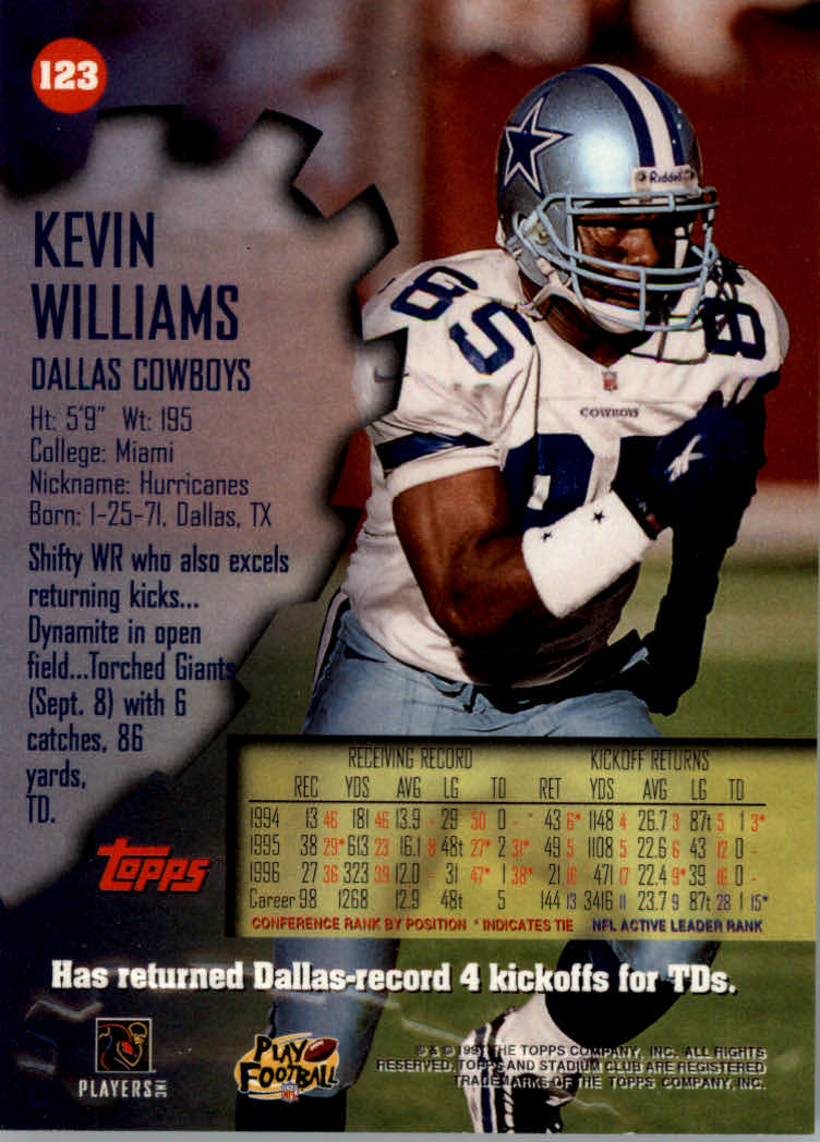 1997 Stadium Club Football "Main Set" Cards #1 to #200 Rookies and Veterans - Picture 204 of 334