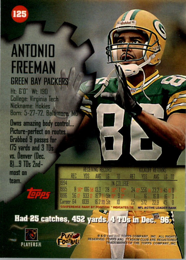 1997 Stadium Club Football "Main Set" Cards #1 to #200 Rookies and Veterans - Picture 208 of 334