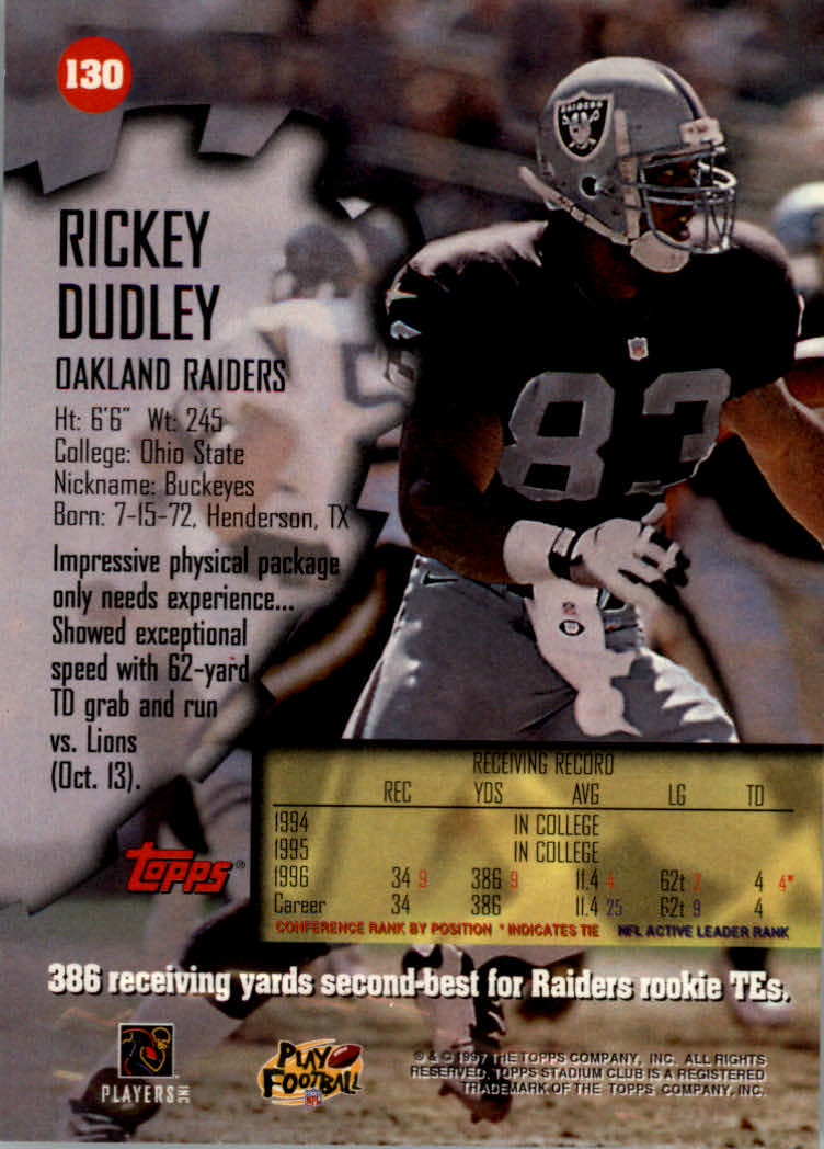 1997 Stadium Club Football "Main Set" Cards #1 to #200 Rookies and Veterans - Picture 218 of 334