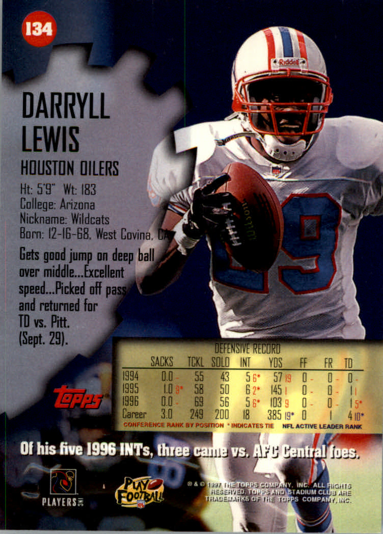 1997 Stadium Club Football "Main Set" Cards #1 to #200 Rookies and Veterans - Picture 226 of 334