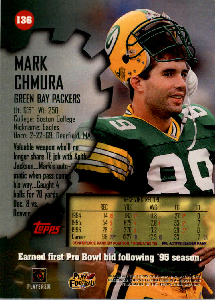 1997 Stadium Club Football "Main Set" Cards #1 to #200 Rookies and Veterans - Picture 230 of 334