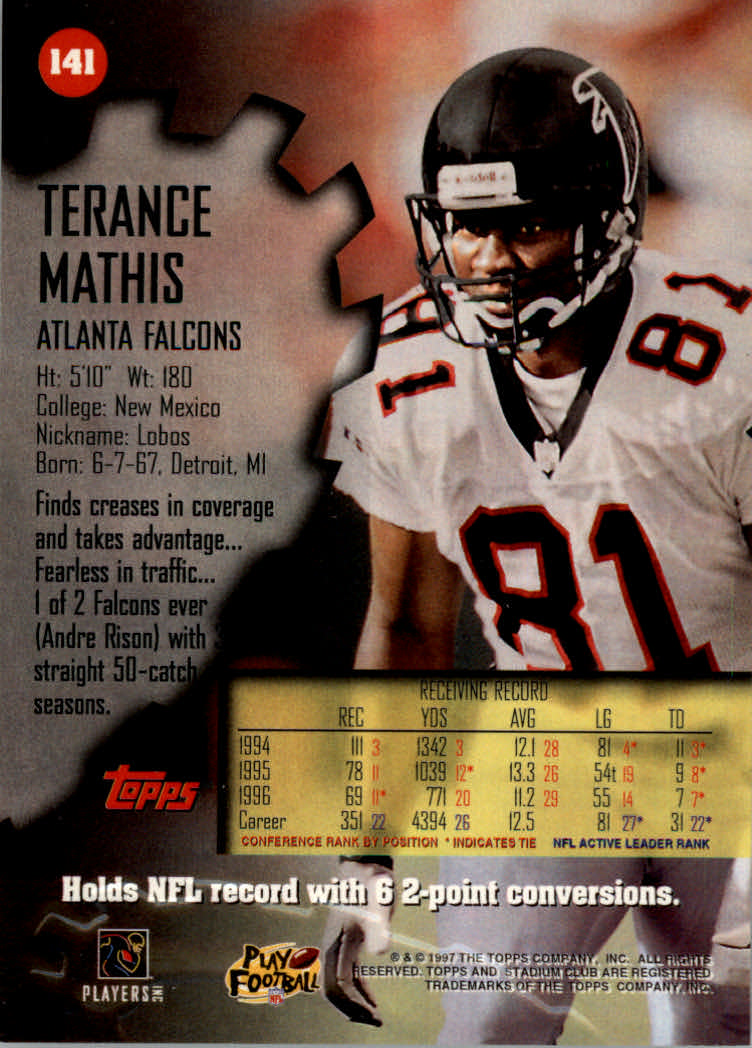 1997 Stadium Club Football "Main Set" Cards #1 to #200 Rookies and Veterans - Picture 239 of 334