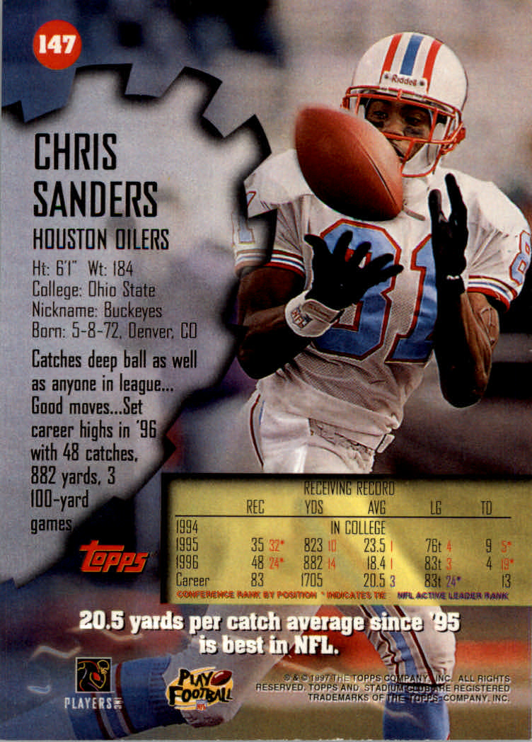 1997 Stadium Club Football "Main Set" Cards #1 to #200 Rookies and Veterans - Picture 248 of 334