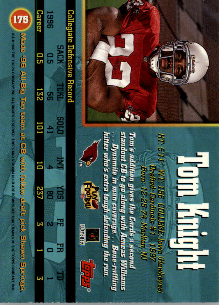 1997 Stadium Club Football "Main Set" Cards #1 to #200 Rookies and Veterans - Picture 292 of 334