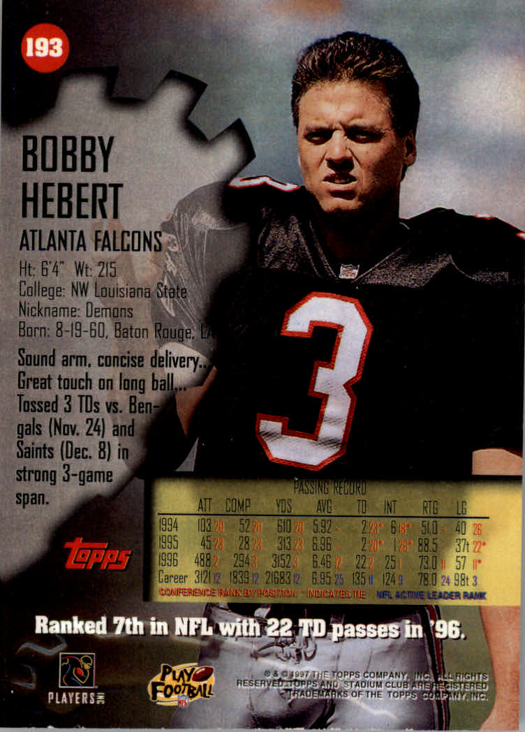 1997 Stadium Club Football "Main Set" Cards #1 to #200 Rookies and Veterans - Picture 320 of 334
