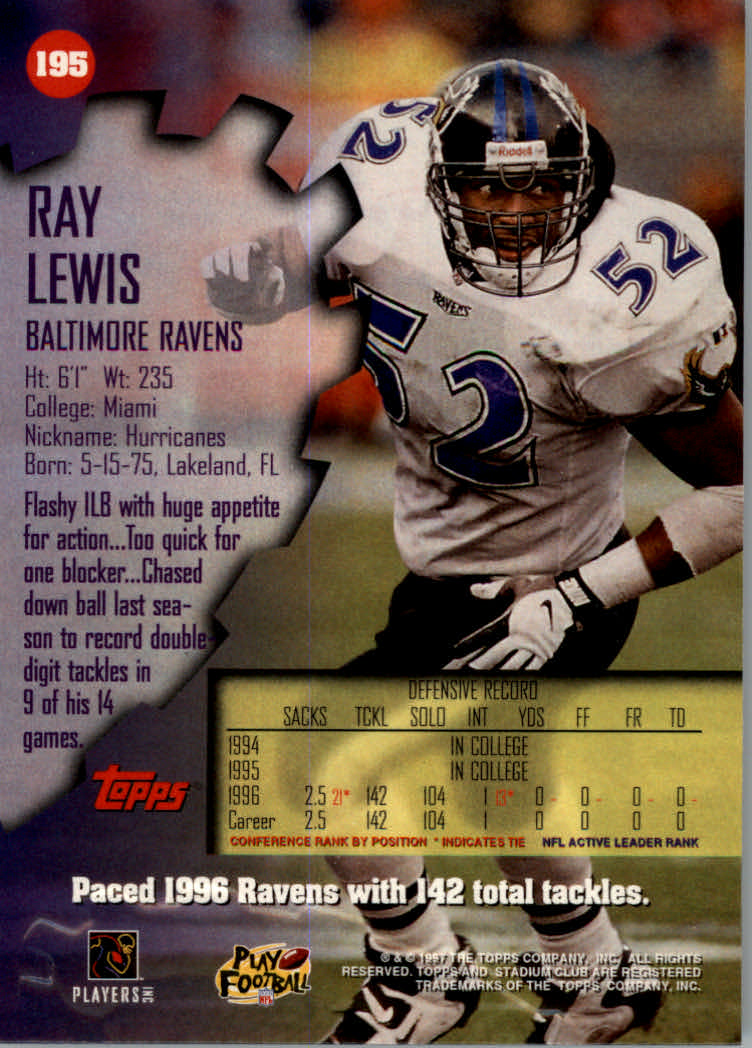 1997 Stadium Club Football "Main Set" Cards #1 to #200 Rookies and Veterans - Picture 324 of 334