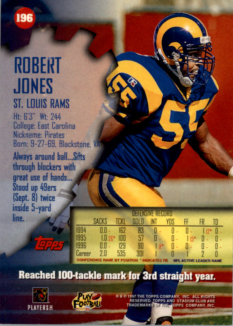 1997 Stadium Club Football "Main Set" Cards #1 to #200 Rookies and Veterans - Picture 326 of 334