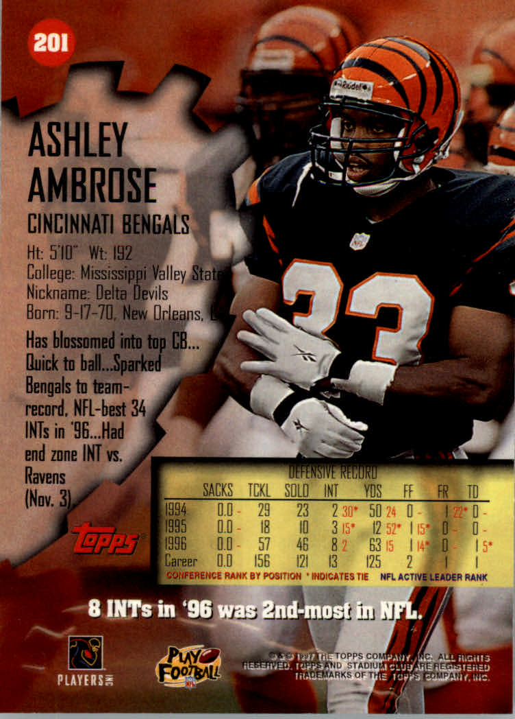 1997 Stadium Club Football "Main Set" Cards #201 to Checklists Rookies and Vets - Picture 3 of 252