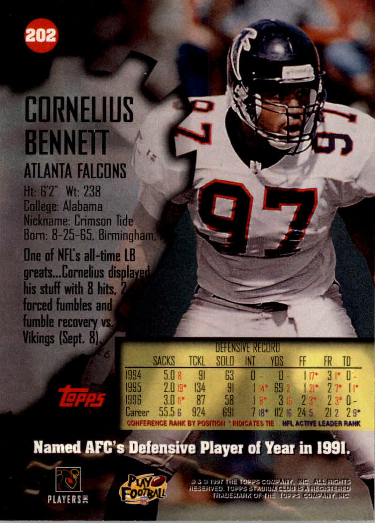 1997 Stadium Club Football "Main Set" Cards #201 to Checklists Rookies and Vets - Picture 5 of 252