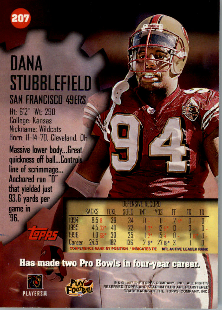 1997 Stadium Club Football "Main Set" Cards #201 to Checklists Rookies and Vets - Picture 15 of 252