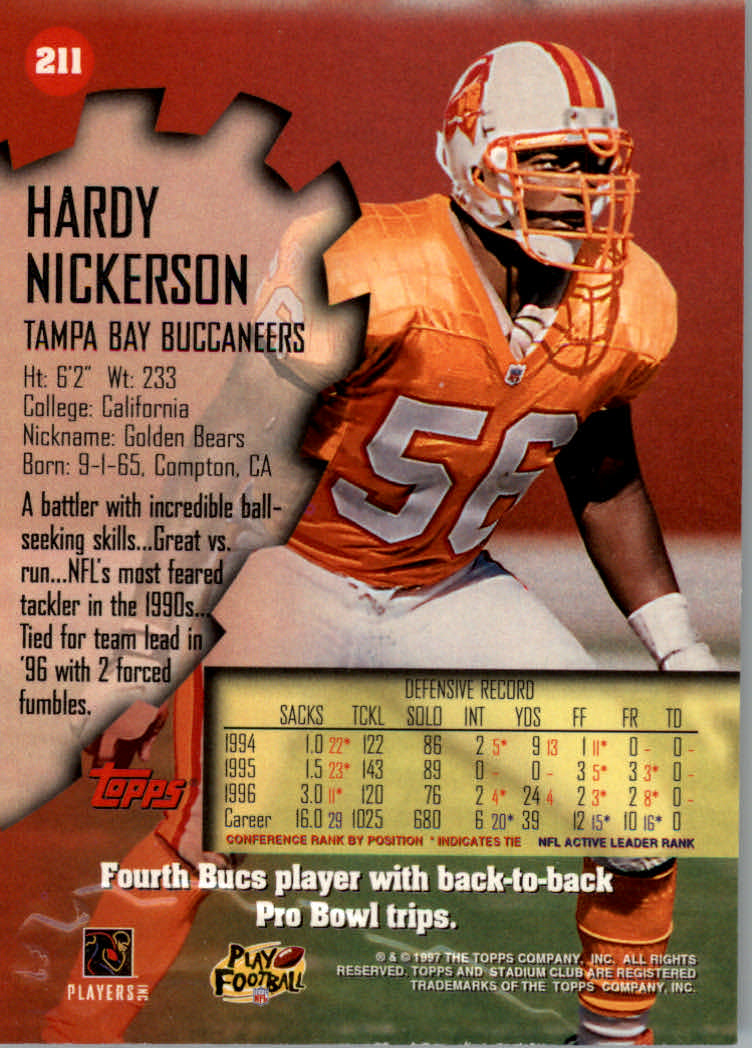 1997 Stadium Club Football "Main Set" Cards #201 to Checklists Rookies and Vets - Picture 23 of 252