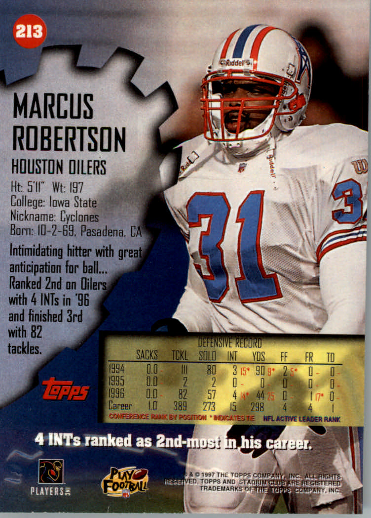 1997 Stadium Club Football "Main Set" Cards #201 to Checklists Rookies and Vets - Picture 25 of 252