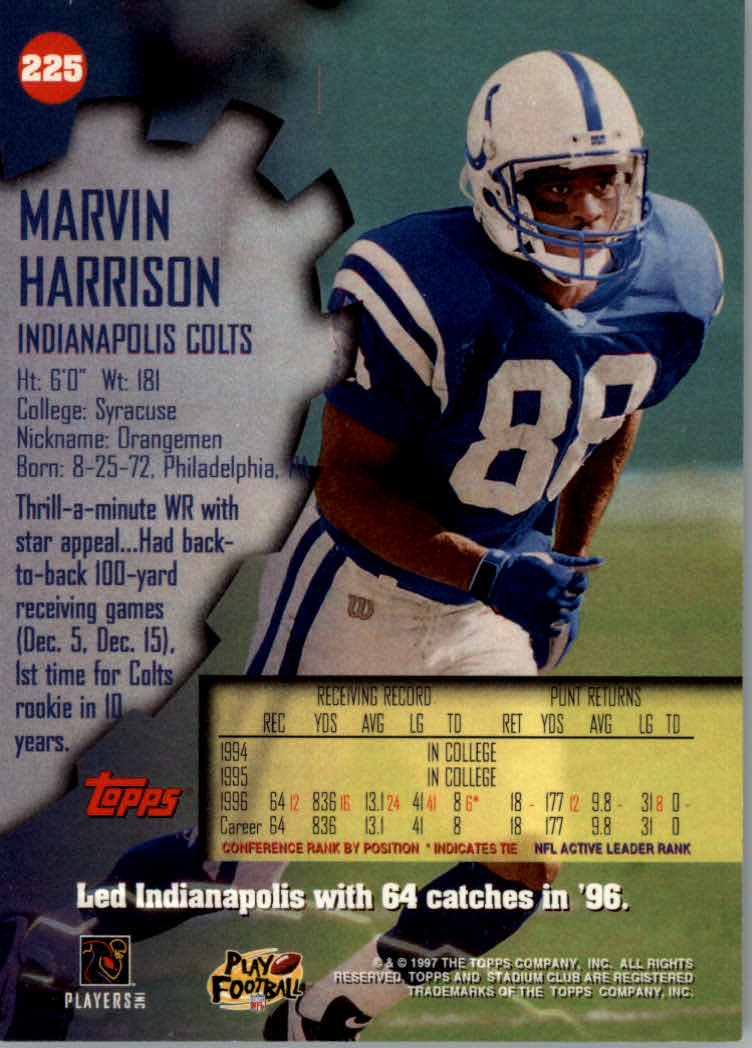 1997 Stadium Club Football "Main Set" Cards #201 to Checklists Rookies and Vets - Picture 42 of 252