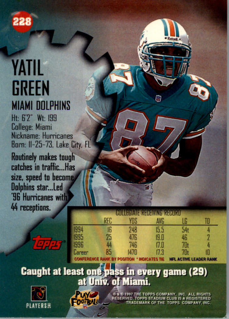 1997 Stadium Club Football "Main Set" Cards #201 to Checklists Rookies and Vets - Picture 46 of 252