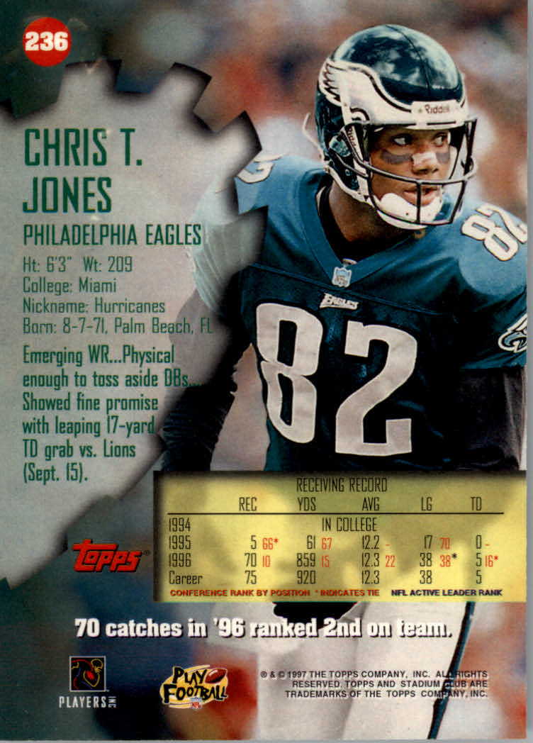 1997 Stadium Club Football "Main Set" Cards #201 to Checklists Rookies and Vets - Picture 60 of 252