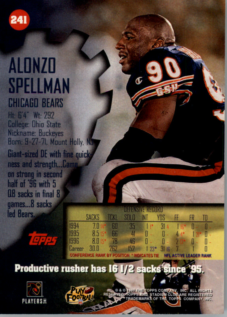 1997 Stadium Club Football "Main Set" Cards #201 to Checklists Rookies and Vets - Picture 66 of 252