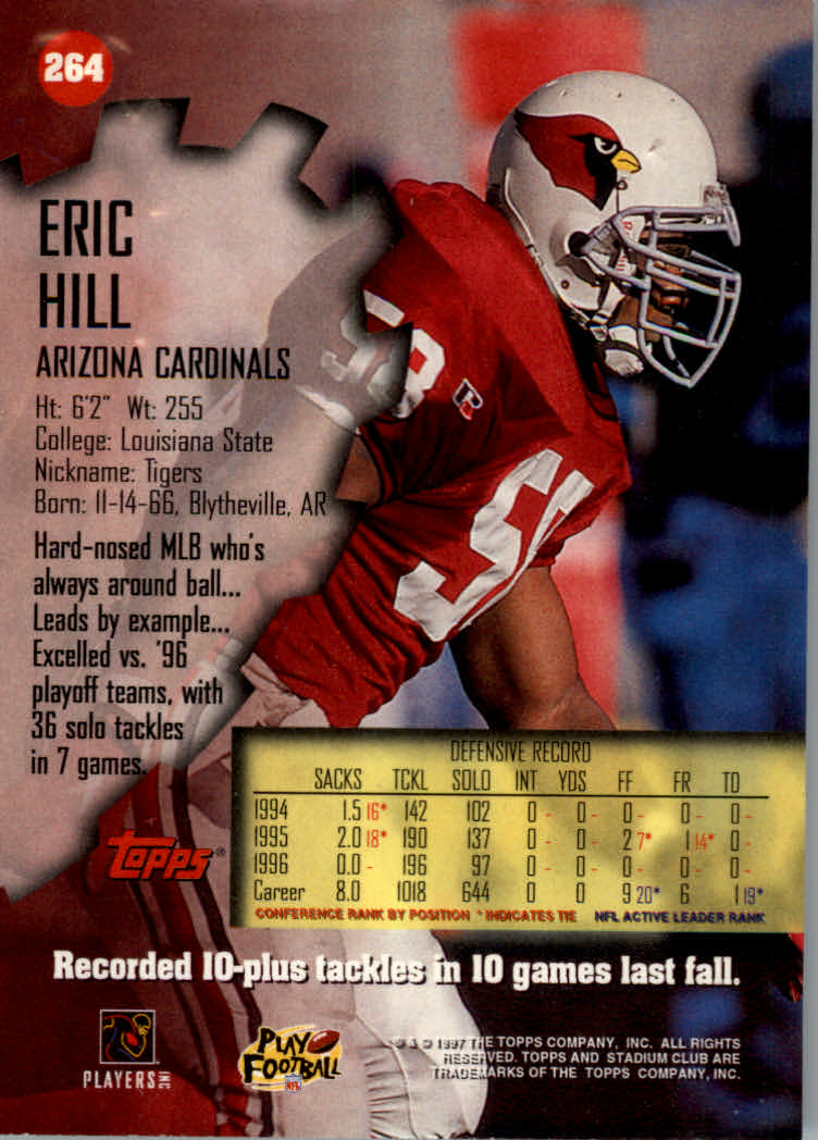1997 Stadium Club Football "Main Set" Cards #201 to Checklists Rookies and Vets - Picture 102 of 252