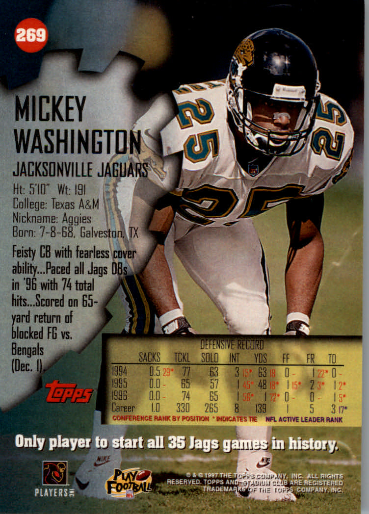 1997 Stadium Club Football "Main Set" Cards #201 to Checklists Rookies and Vets - Picture 112 of 252