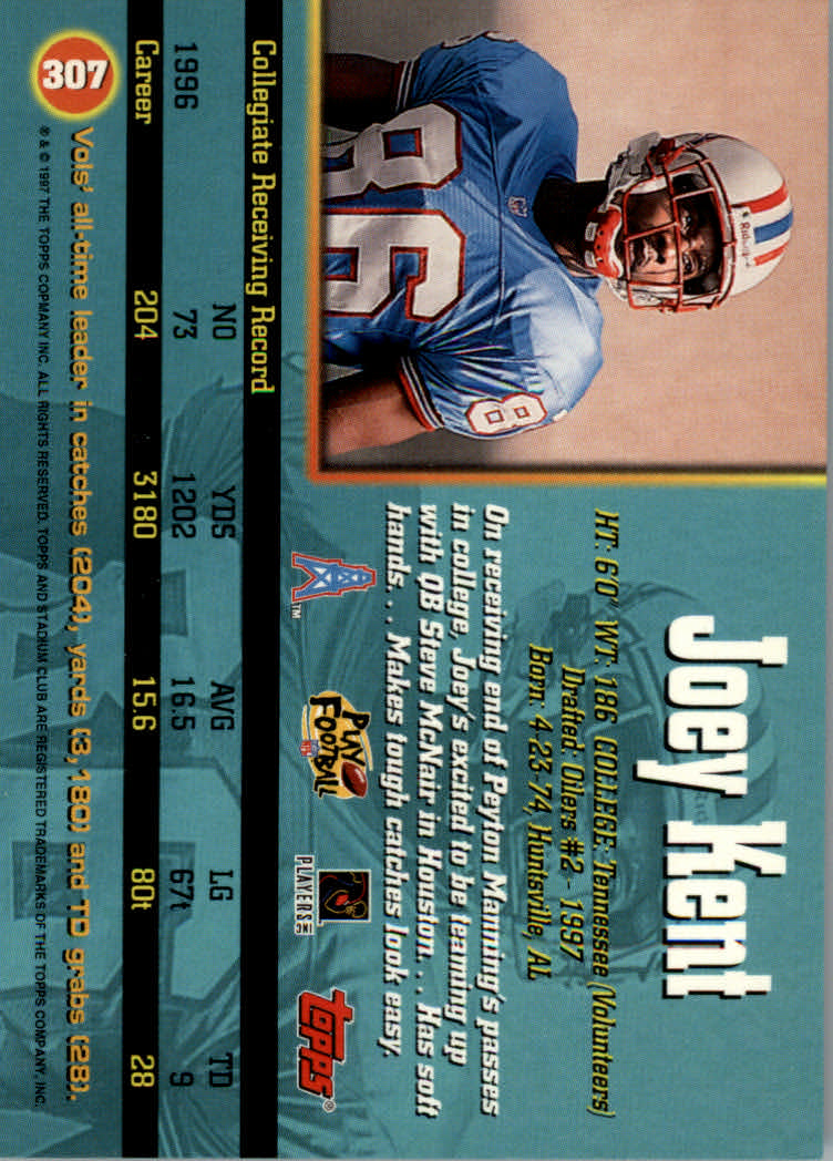 1997 Stadium Club Football "Main Set" Cards #201 to Checklists Rookies and Vets - Picture 183 of 252
