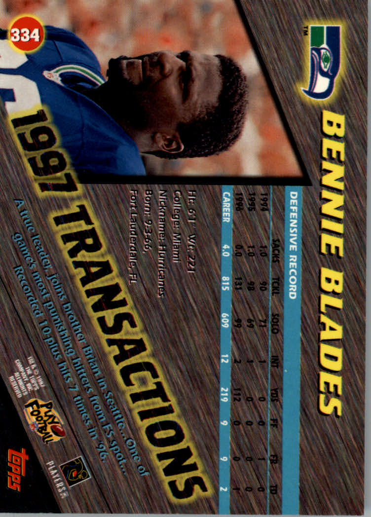 1997 Stadium Club Football "Main Set" Cards #201 to Checklists Rookies and Vets - Picture 232 of 252