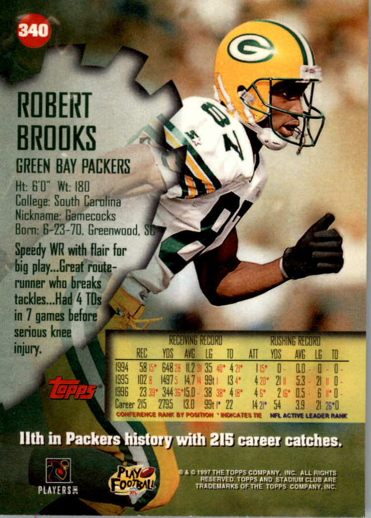 1997 Stadium Club Football "Main Set" Cards #201 to Checklists Rookies and Vets - Picture 244 of 252