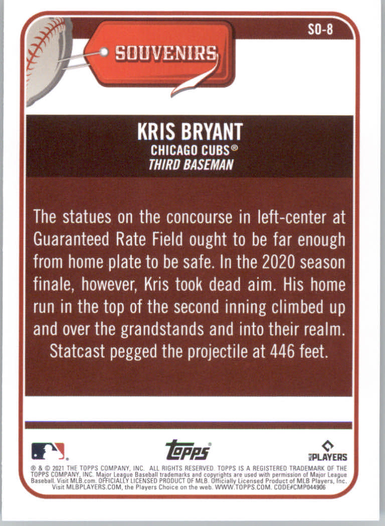 2021 Topps Big League Baseball "Souveniers" Insert Cards - Picture 17 of 61