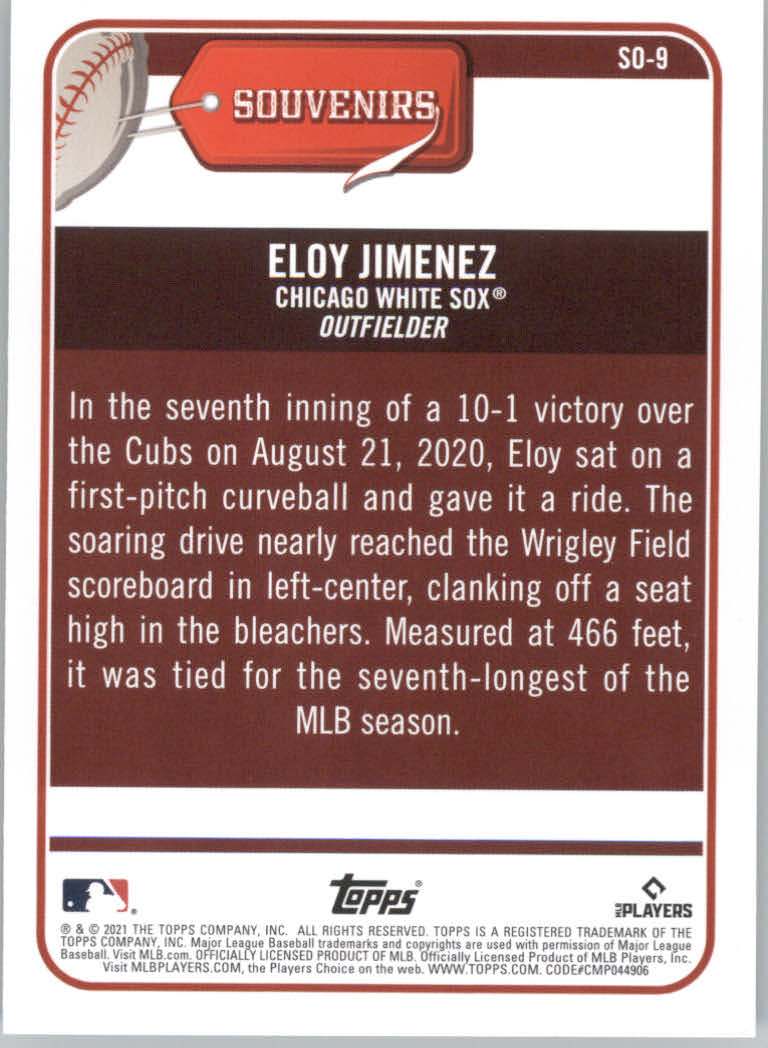 2021 Topps Big League Baseball "Souveniers" Insert Cards - Picture 19 of 61