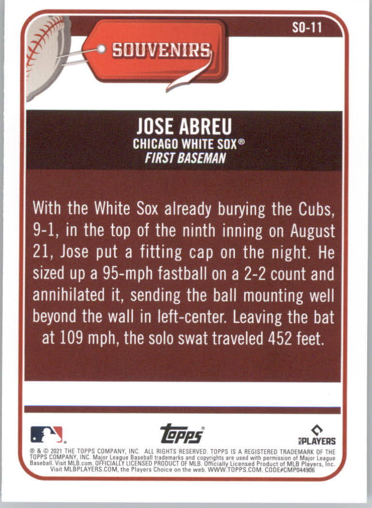 2021 Topps Big League Baseball "Souveniers" Insert Cards - Picture 23 of 61