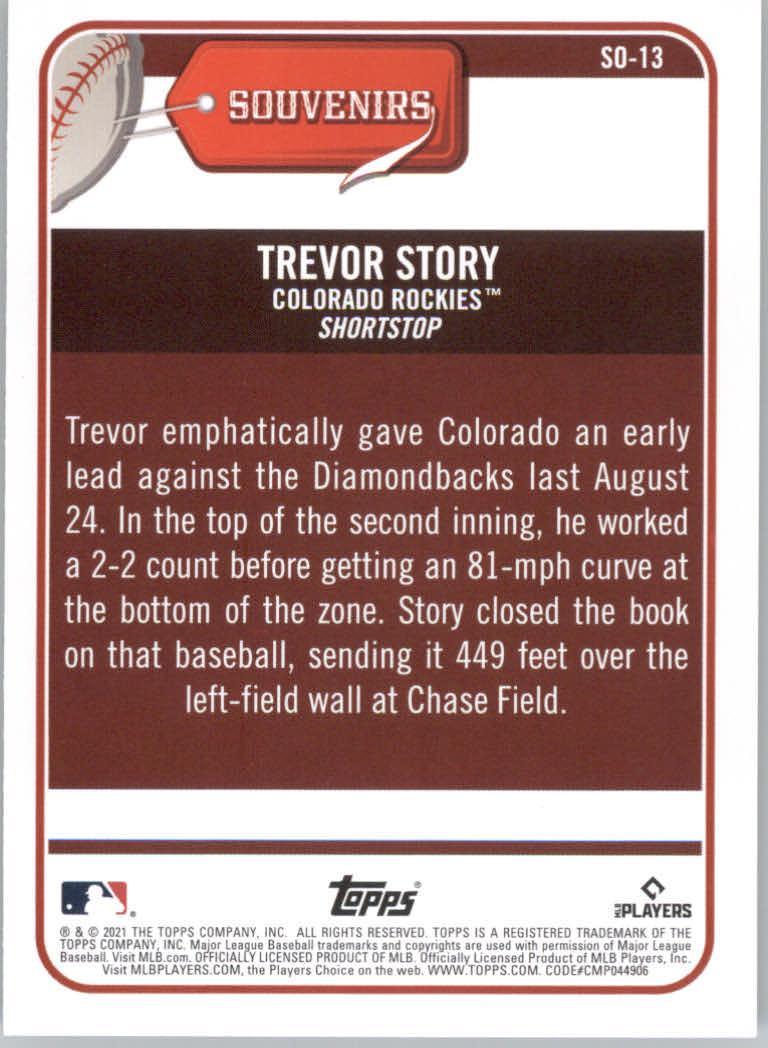 2021 Topps Big League Baseball "Souveniers" Insert Cards - Picture 27 of 61