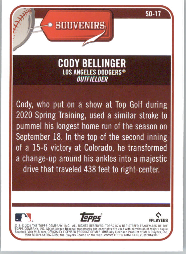 2021 Topps Big League Baseball "Souveniers" Insert Cards - Picture 35 of 61