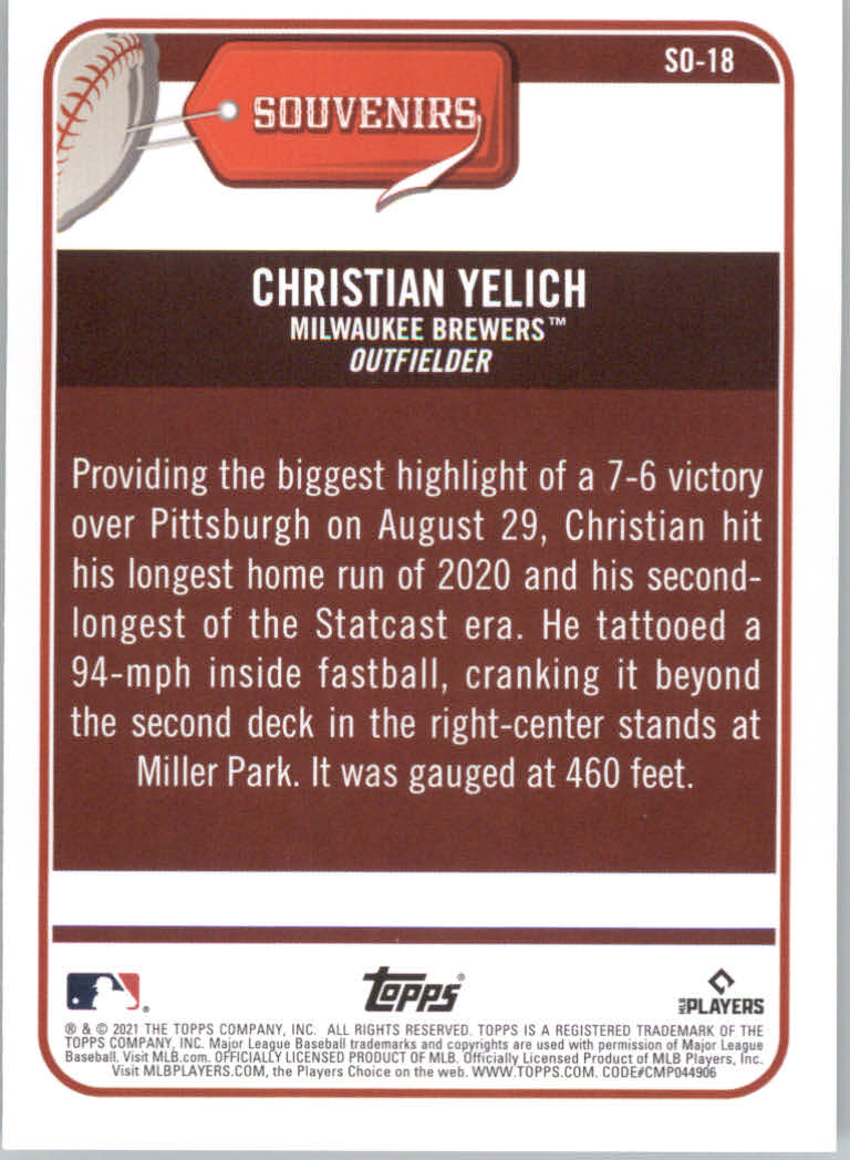 2021 Topps Big League Baseball "Souveniers" Insert Cards - Picture 37 of 61