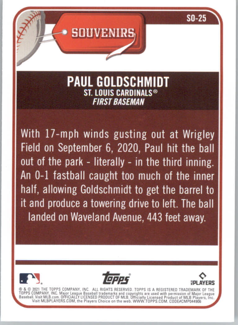 2021 Topps Big League Baseball "Souveniers" Insert Cards - Picture 51 of 61