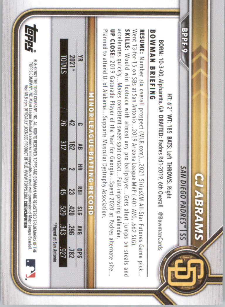 2022 Bowman 1st Edition Baseball "Main Set" Base Cards #BPPF1 to #BBF150 - Picture 13 of 213