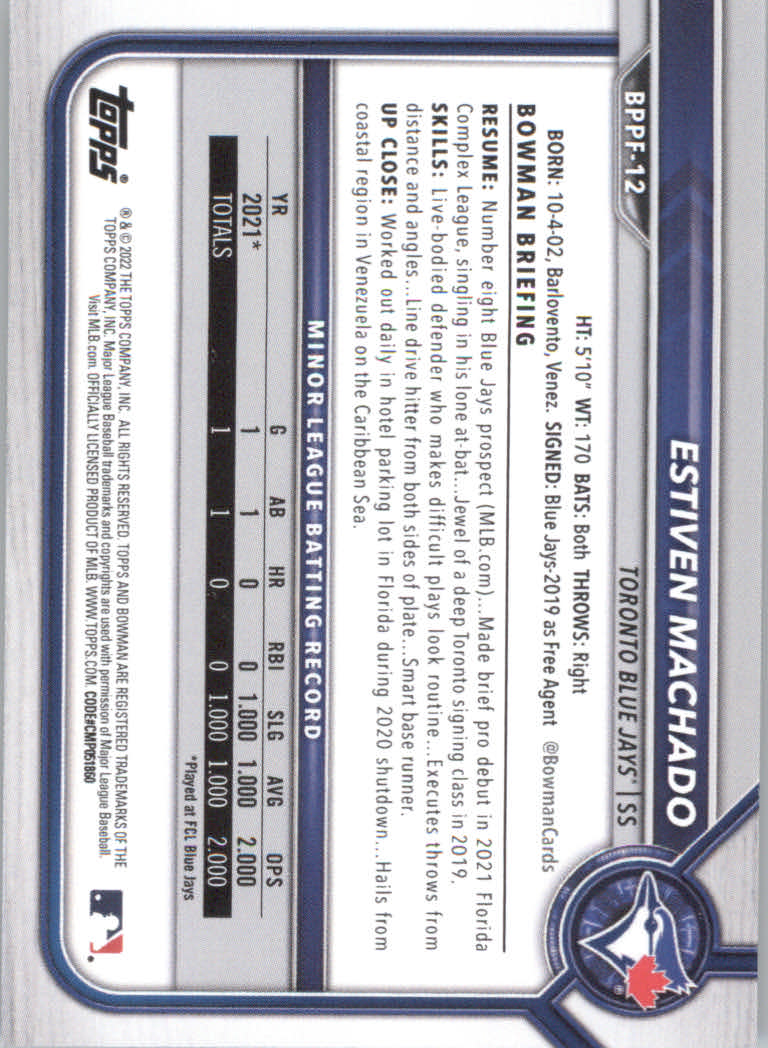 2022 Bowman 1st Edition Baseball "Main Set" Base Cards #BPPF1 to #BBF150 - Picture 17 of 213