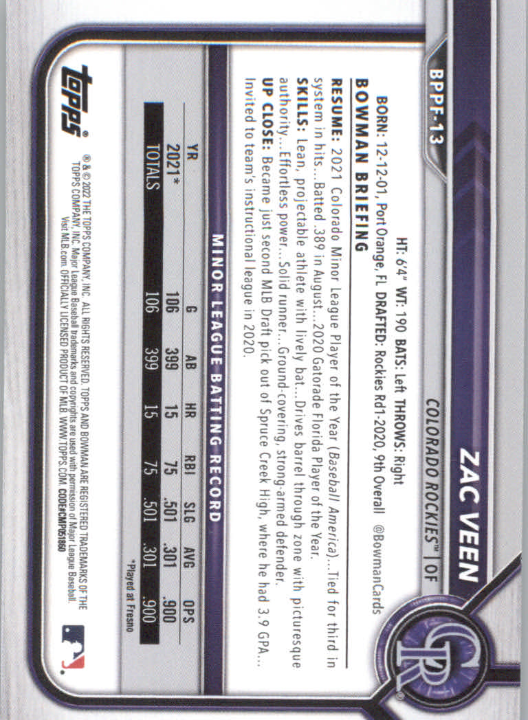 2022 Bowman 1st Edition Baseball "Main Set" Base Cards #BPPF1 to #BBF150 - Picture 19 of 213