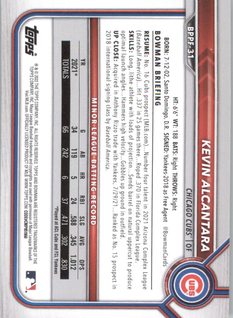 2022 Bowman 1st Edition Baseball "Main Set" Base Cards #BPPF1 to #BBF150 - Picture 43 of 213