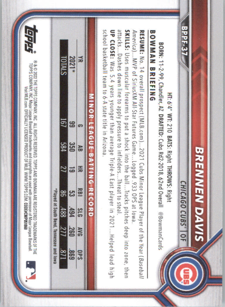 2022 Bowman 1st Edition Baseball "Main Set" Base Cards #BPPF1 to #BBF150 - Picture 53 of 213