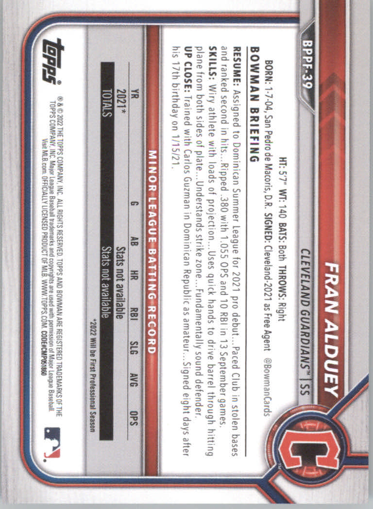 2022 Bowman 1st Edition Baseball "Main Set" Base Cards #BPPF1 to #BBF150 - Picture 57 of 213