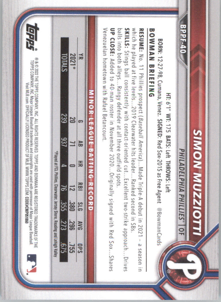 2022 Bowman 1st Edition Baseball "Main Set" Base Cards #BPPF1 to #BBF150 - Picture 59 of 213